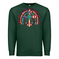 Sports Green gemstone cross american flag turquoise rainbow Premium Sweatshirt - Artiststas