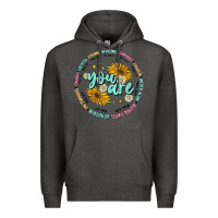 Charcoal Heather you are inspiration Premium Hoodie - MaliasSmallBusiness