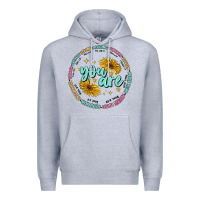 Heather Grey you are inspiration Premium Hoodie - MaliasSmallBusiness