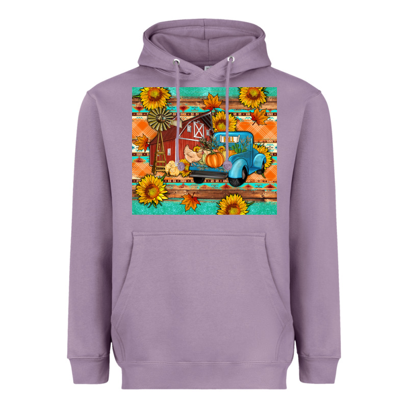 Farm Life Fall Barn And Truck Heavyweight Hoodie by Artiststas | Teevron