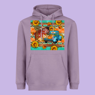 Farm Life Fall Barn And Truck Heavyweight Hoodie Designed By Artiststas