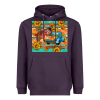 Plum Farm life fall barn and truck Heavyweight Hoodie - Artiststas
