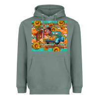 Sage Farm life fall barn and truck Heavyweight Hoodie - Artiststas