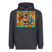 Smoke Farm life fall barn and truck Heavyweight Hoodie - Artiststas
