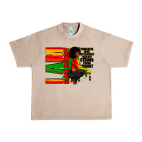 French Oak I am black history Afro American woman Urban Heavy Tee - RanaPortraitStore