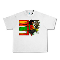 Lunar Rock I am black history Afro American woman Urban Heavy Tee - RanaPortraitStore