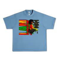 Pebble Blue I am black history Afro American woman Urban Heavy Tee - RanaPortraitStore