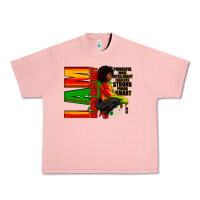 Salmon I am black history Afro American woman Urban Heavy Tee - RanaPortraitStore