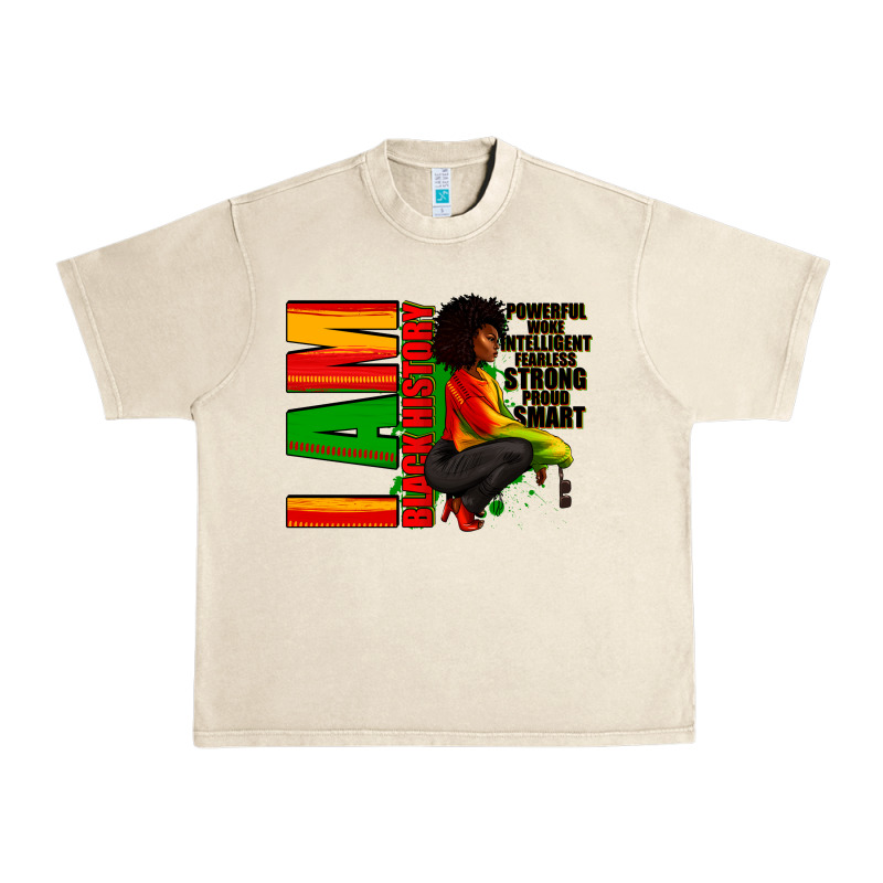I Am Black History Afro American Woman Urban Heavy Tee by RanaPortraitStore | Teevron
