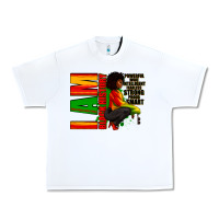 White I am black history Afro American woman Urban Heavy Tee - RanaPortraitStore