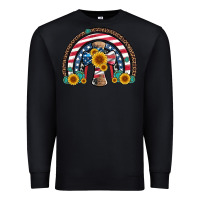 Black cross american flag cowhide  leopard gemstone rainbow Premium Sweatshirt - Artiststas
