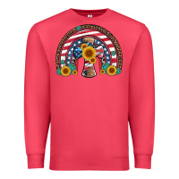 Cardinal cross american flag cowhide  leopard gemstone rainbow Premium Sweatshirt - Artiststas