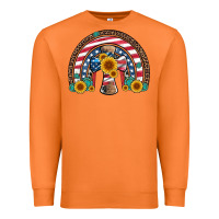 Carrot cross american flag cowhide  leopard gemstone rainbow Premium Sweatshirt - Artiststas