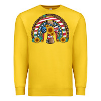 Lemon cross american flag cowhide  leopard gemstone rainbow Premium Sweatshirt - Artiststas