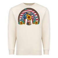 Sandshell cross american flag cowhide  leopard gemstone rainbow Premium Sweatshirt - Artiststas