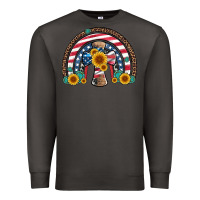 Smoke cross american flag cowhide  leopard gemstone rainbow Premium Sweatshirt - Artiststas