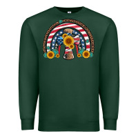 Sports Green cross american flag cowhide  leopard gemstone rainbow Premium Sweatshirt - Artiststas