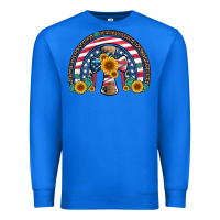 True Royal cross american flag cowhide  leopard gemstone rainbow Premium Sweatshirt - Artiststas