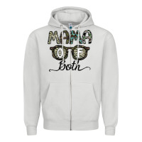 Dove Grey mama of both Zipper Hoodie - CowhideDigitalArt