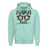 Seafoam mama of both Zipper Hoodie - CowhideDigitalArt