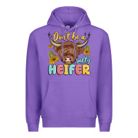 Purple dont be a salty heifer Premium Hoodie - MaliasSmallBusiness