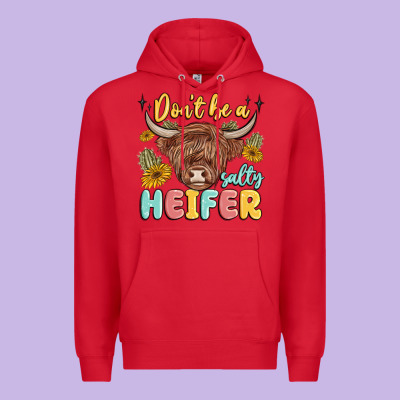 Dont Be A Salty Heifer Premium Hoodie Designed By Maliassmallbusiness