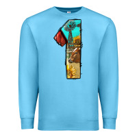Ocean Blue farm life alphabet numbers 1 Premium Sweatshirt - BundleAndBundleShop