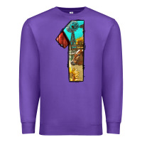 Purple farm life alphabet numbers 1 Premium Sweatshirt - BundleAndBundleShop