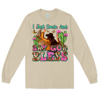 Mushroom i just smile and say god bless Long Sleeve Tee - Zillion Design Studio