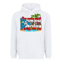 White puerto rico and flowers with frog Heavyweight Hoodie - AdoDesignShop