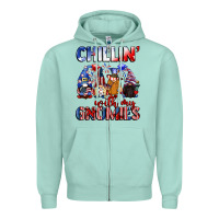 Seafoam Chillin' with my gnomies 4th of July Zipper Hoodie - CowGirlArtShop