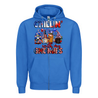 True Royal Chillin' with my gnomies 4th of July Zipper Hoodie - CowGirlArtShop