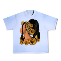 Grape Ice Gold roses afro woman Urban Heavy Tee - RanaPortraitStore