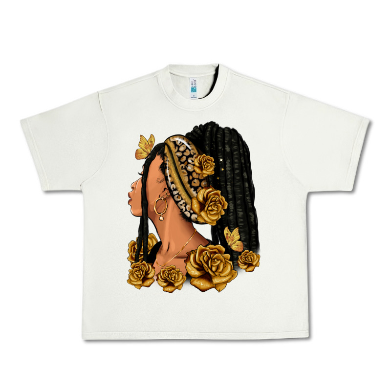 Gold Roses Afro Woman Urban Heavy Tee by RanaPortraitStore | Teevron