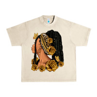 Sandshell Gold roses afro woman Urban Heavy Tee - RanaPortraitStore