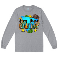 Heather Grey hey there cowboy Long Sleeve Tee - Zillion Design Studio