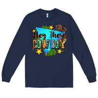 Navy hey there cowboy Long Sleeve Tee - Zillion Design Studio