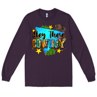 Plum hey there cowboy Long Sleeve Tee - Zillion Design Studio