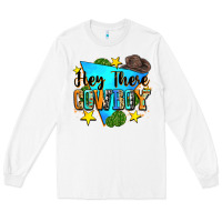 White hey there cowboy Long Sleeve Tee - Zillion Design Studio