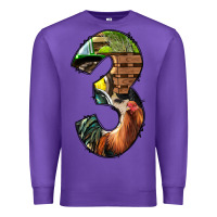 Purple farm life alphabet numbers 3 Premium Sweatshirt - BundleAndBundleShop