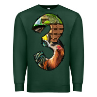 Sports Green farm life alphabet numbers 3 Premium Sweatshirt - BundleAndBundleShop