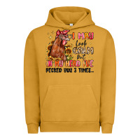 Pigment Peanut Butter i may look calm but in my head i've pecked you Urban Hoodie - MaliasSmallBusiness