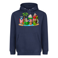 Navy puerto rico coffee cups Heavyweight Hoodie - AdoDesignShop