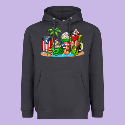 Puerto Rico Coffee Cups Heavyweight Hoodie Designed By Adodesignshop