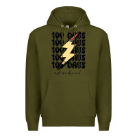 Army Green 100 days of school Premium Hoodie - MaliasSmallBusiness