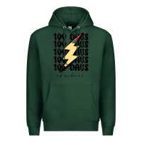 Sports Green 100 days of school Premium Hoodie - MaliasSmallBusiness