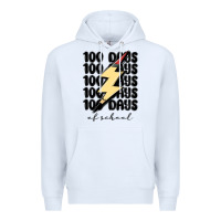 White 100 days of school Premium Hoodie - MaliasSmallBusiness