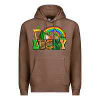 Chestnut lucky with st patricks elements Premium Hoodie - AdoDesignShop