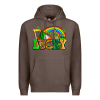 Coffee lucky with st patricks elements Premium Hoodie - AdoDesignShop