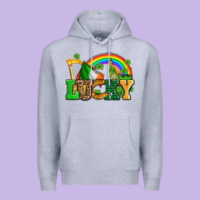 Lucky With St Patricks Elements Premium Hoodie Designed By Adodesignshop